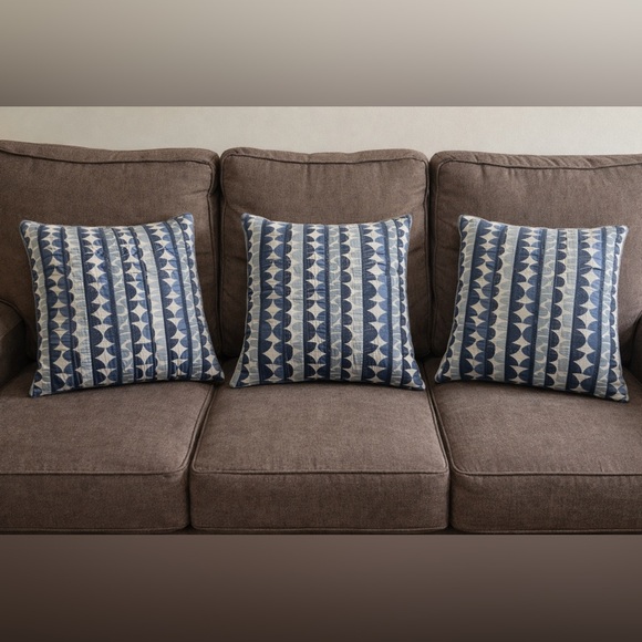 Other - Blue and White Patterned Throw Pillows.  3 of them
